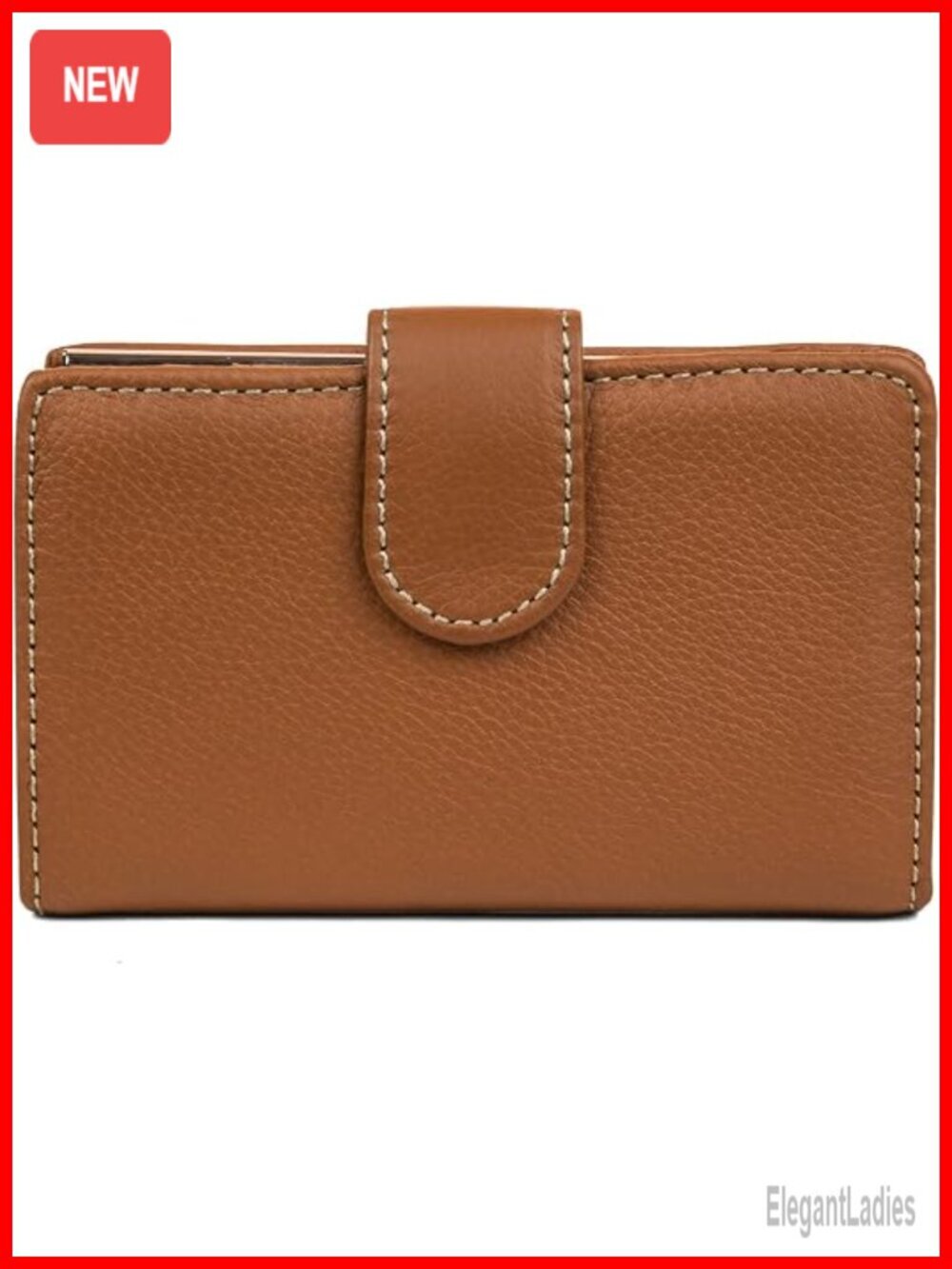 Genuine Leather Index Wallet with 17 Card Slots and Zip Coin Pocket